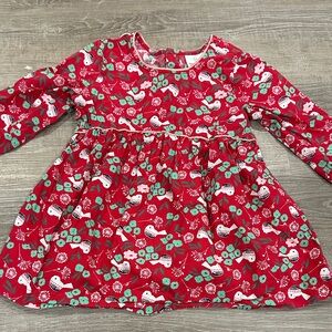 Hanna Andersson Red and Green Bird Print Top